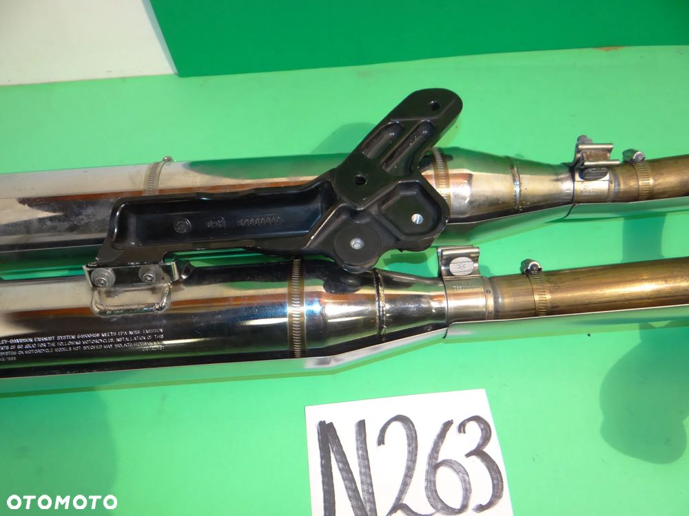 N263 harley davidson M8 115 fat boy flfbs, fxbrs breakout 2018 -2022 r. kompletny wydech tłumik w kolorze satynowym ( bez sond lambda) w super stanie - 16