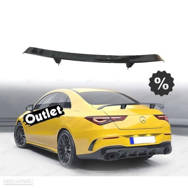C018030C1 AILERON SPOILER MERCEDES CLA W118 19- LOOK CLA45S PRETO BRILHANTE