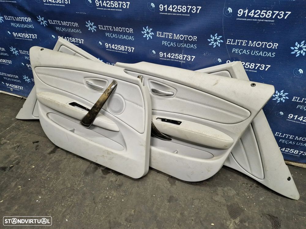 Jogo de bancos usados BMW SERIE 1 PACK M 5 PORTAS BMW E87 E81 PELE CINZA QUARTELAS - 10