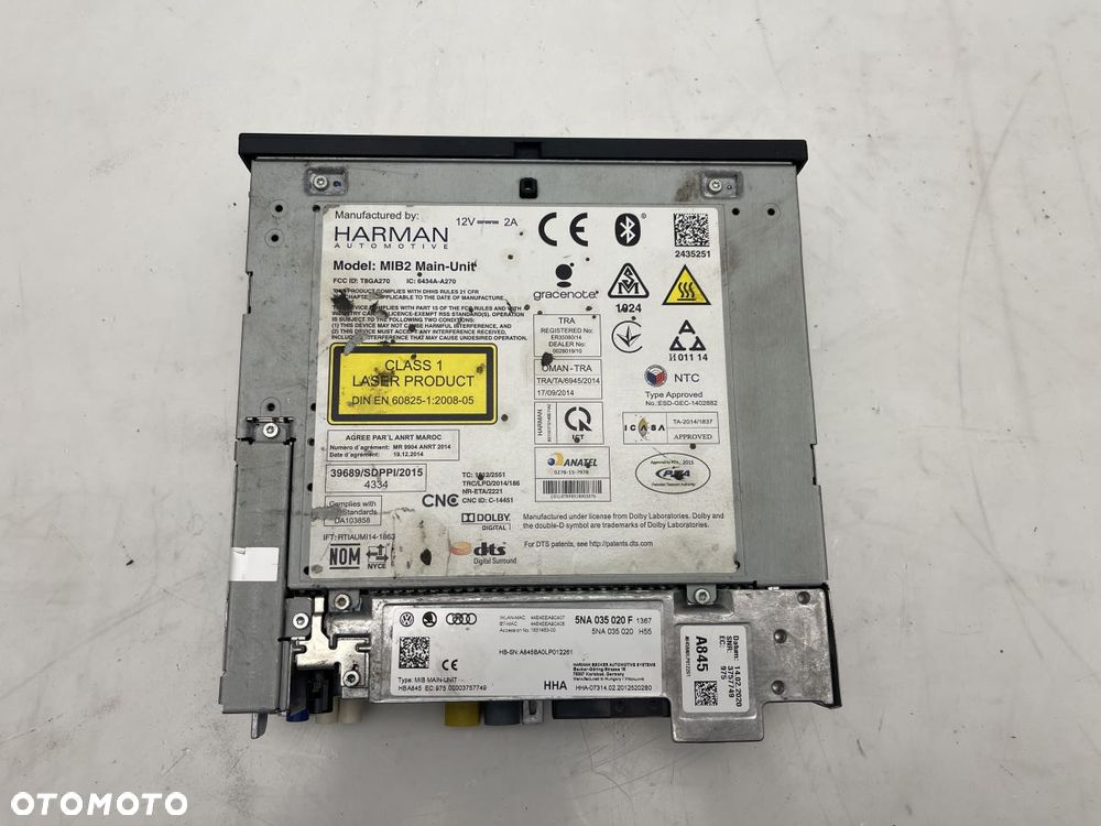 NAWIGACJA CZYTNIK KART RADIO MULTIMEDIA Volkswagen MIB/MIB2 5NA035020F - 2