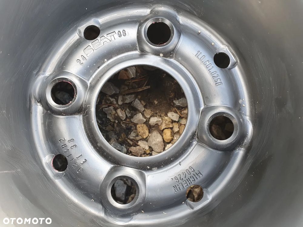 VW SEAT KOŁO DOJAZDOWE 14 4x100 3.5J ET38 ORYGINALNA FELGA 1L0601025D DOJAZDÓWKA ZAPASOWE 14" 105/70/R14 POSIADAM 4 SZT - 6