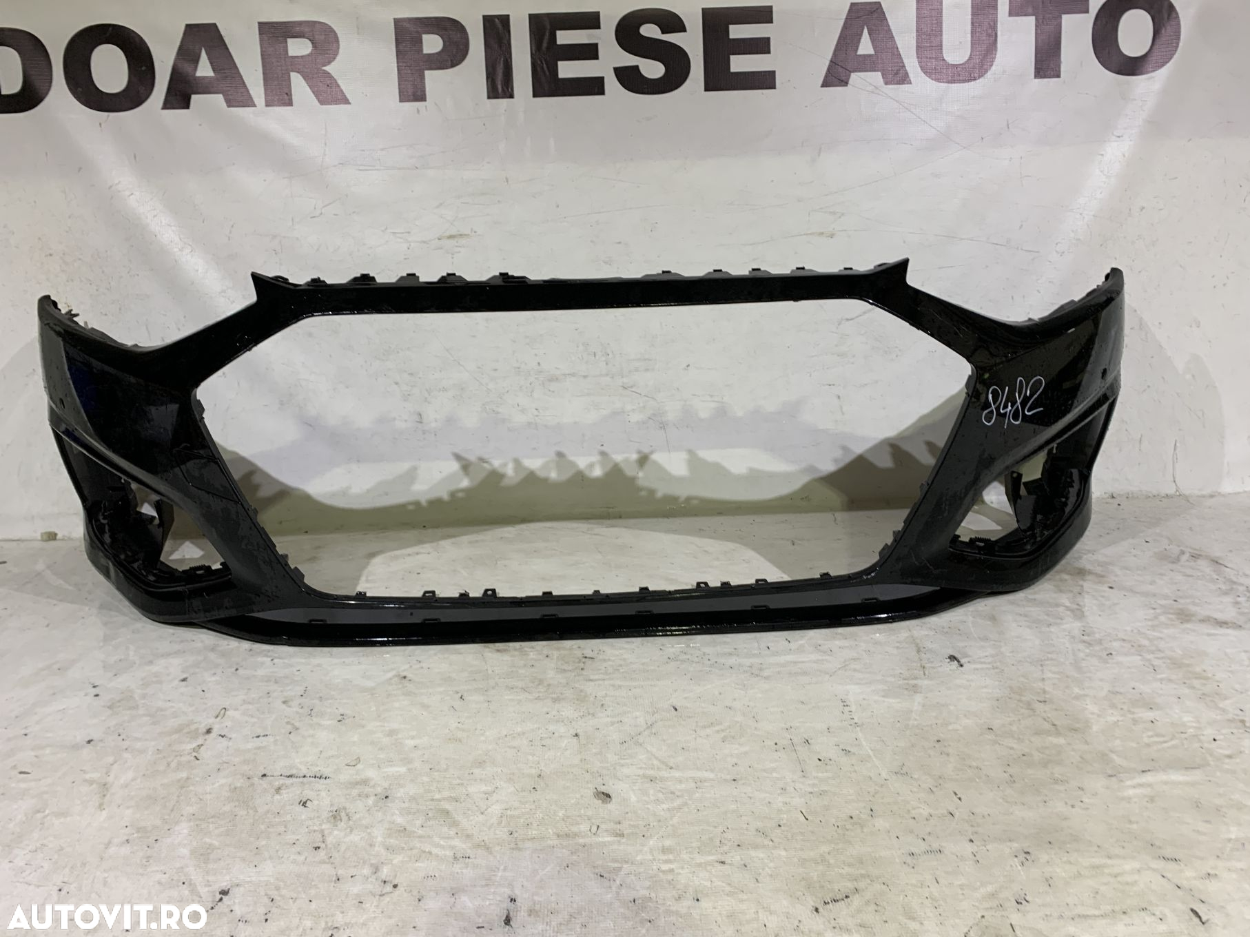 Bara fata Audi A4, B9, facelift, 2020, 2021, 2022, 2023, 2024, cod origine OE 8W0807437AH, cu gauri pentru senzori de parcare (4). - 2
