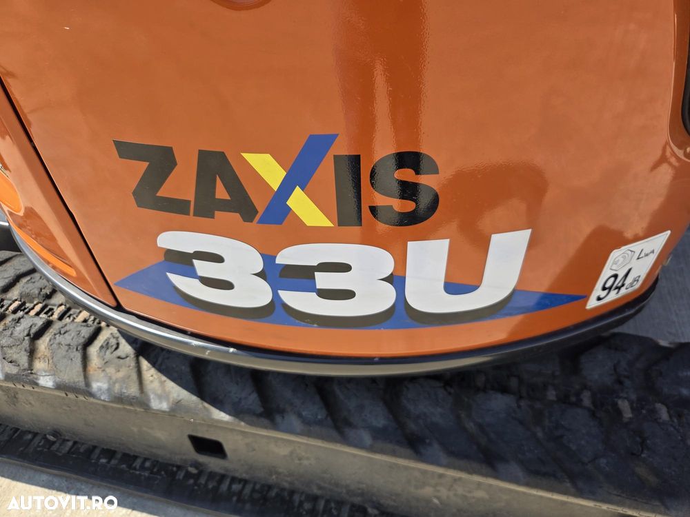 Hitachi ZX33U-6, 2023, 1.905 ore, Masa operationala 3,7 tone, CUPLA RAPIDA HIDRAULICA si 3 CUPE NOI, Lama nivelare, ad sapare 3,5m, latime 1,55m, aer conditionat, antifurt, inst picon, ridica 2,7t, posibil leasing 4 ani, PROMOTIE 36.900 EUR+Tva - 14