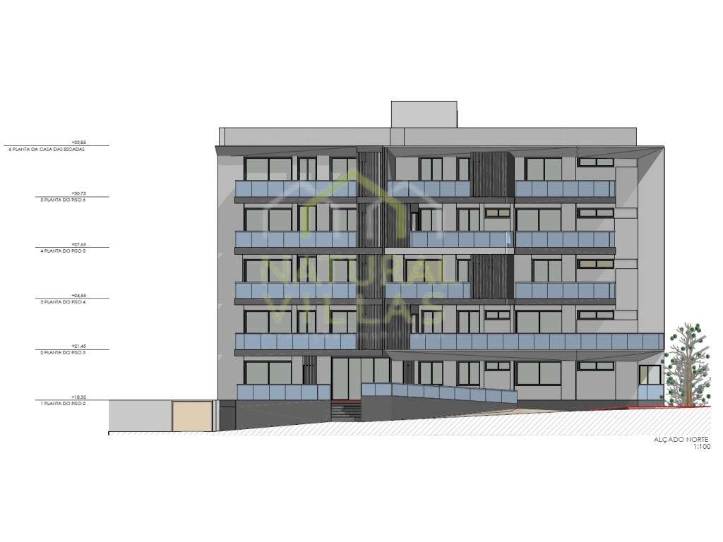 Lote com Projeto para 47 Apartamentos com Estacionamento em Quarteira - Grande imagem: 3/5