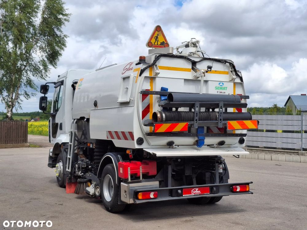 Renault Midlum 220 DXI Zamiatarka SEMAT Zoeller Johnston Szczotki L/R Obie Strony 2012r Napęd Hydrostat Euro 5 Rura Do Liści Studzienek 3873 Mth - 3