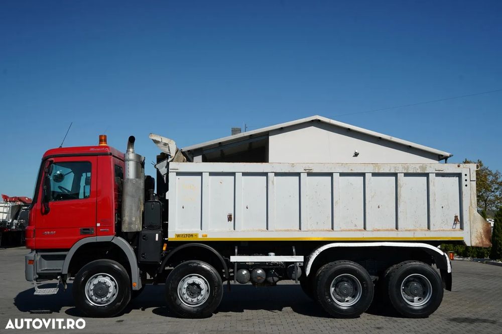Mercedes-Benz ACTROS 4141 / 8X6 / BASCULATOR SPATE / WIELTON / EPS + AMBREIAJ / ANVELOPE 100% - 8
