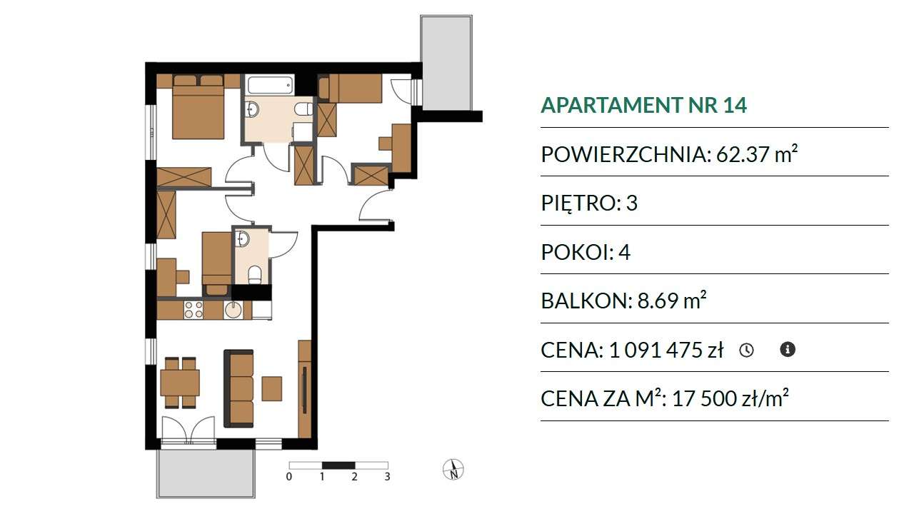 Praga Płd, 4 pok, 2 balkony