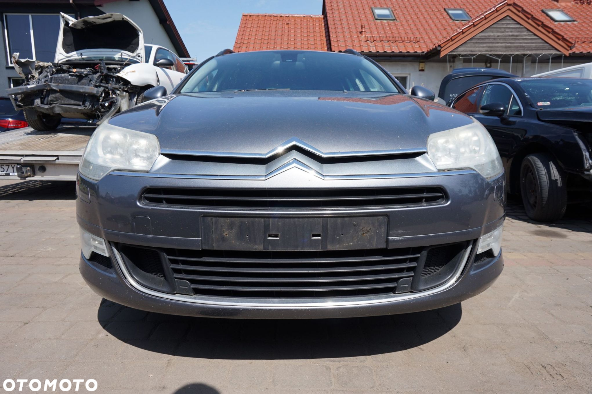 MASKA ZDERZAK BŁOTNIKI LAMPY C5 III X7 KTHB  CITROEN 2008-2017 SZARY PRZÓD KOMPLETNY - 9