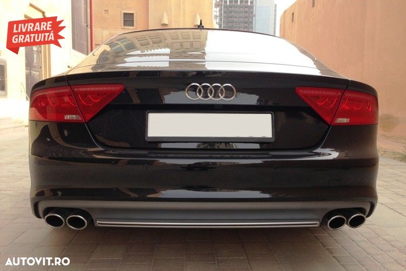 Difuzor Bara Spate Audi A7 4G Non-Facelift (2010-2014) S7 Design- livrare gratuita - 10