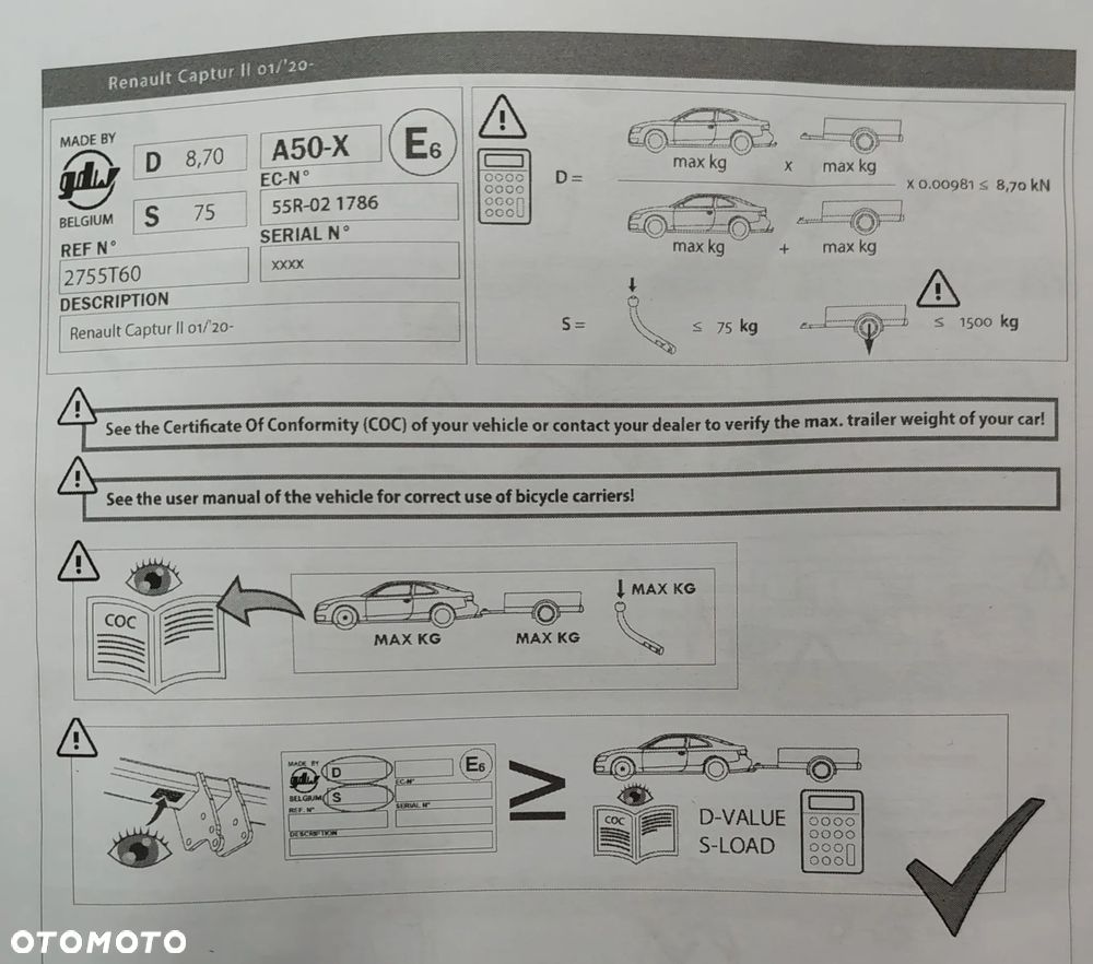 Reanult Captur II 2 hak holowniczy wiązka 13pin - 5
