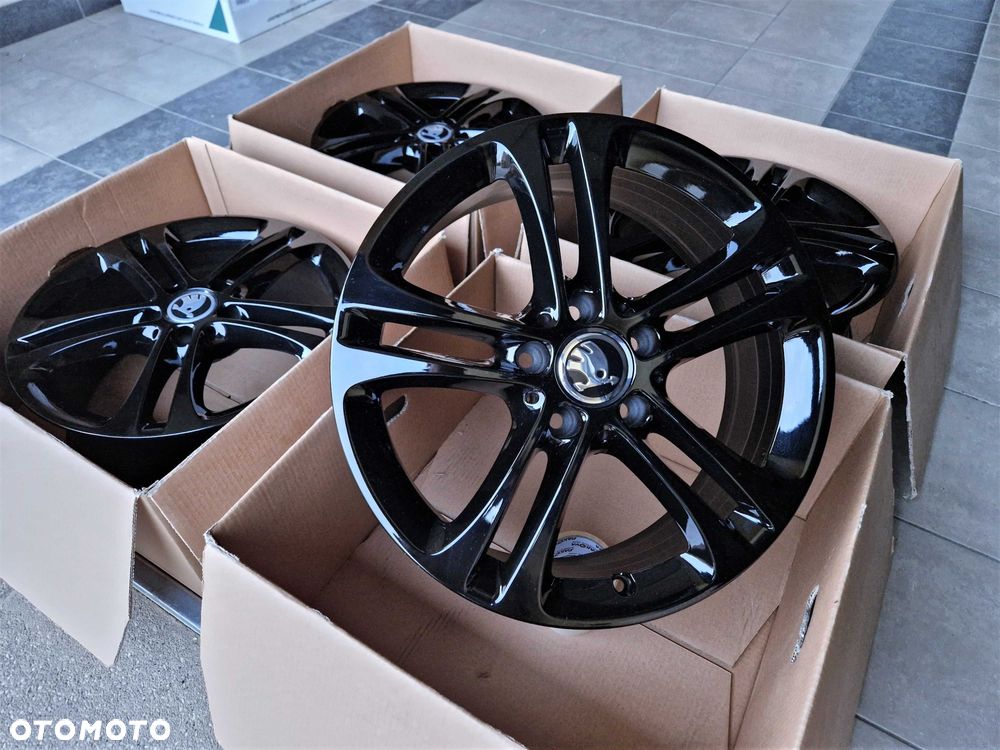 Alufelgi 17 5x112 Skoda Octavia Kodiaq Superb Yeti Karoq Czarne ! 804# - 2