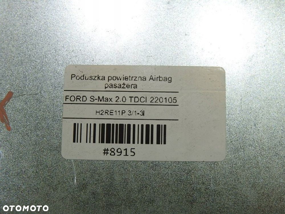 PODUSZKA AIRBAG PASAŻERA FORD S-MAX MK1 - 9