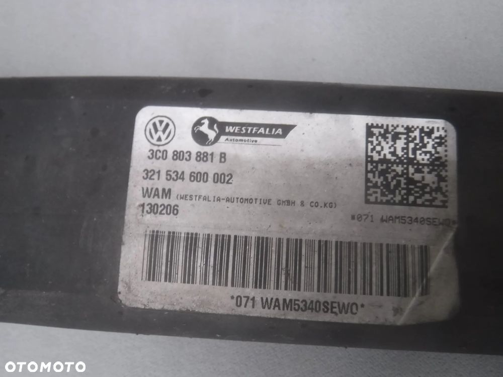 Vw Passat B6 Kombi hak holowniczy westfalia 3C0803880B 3C0803880B 3C0803881B kluczyk super stan - 3