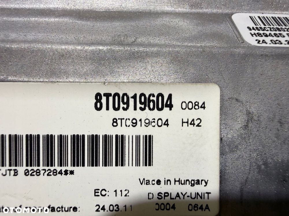 audi a4 b8 a5 8t q5 8r a6 c6 lift wyświetlacz ekran lcd 8t0919604 - 6
