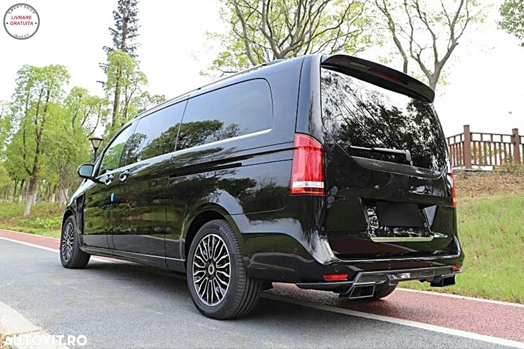 Eleron Luneta Mercedes V-Class W447 (2014-04.2024) EQV (2020-) Negru Lucios- livrare gratuita - 8