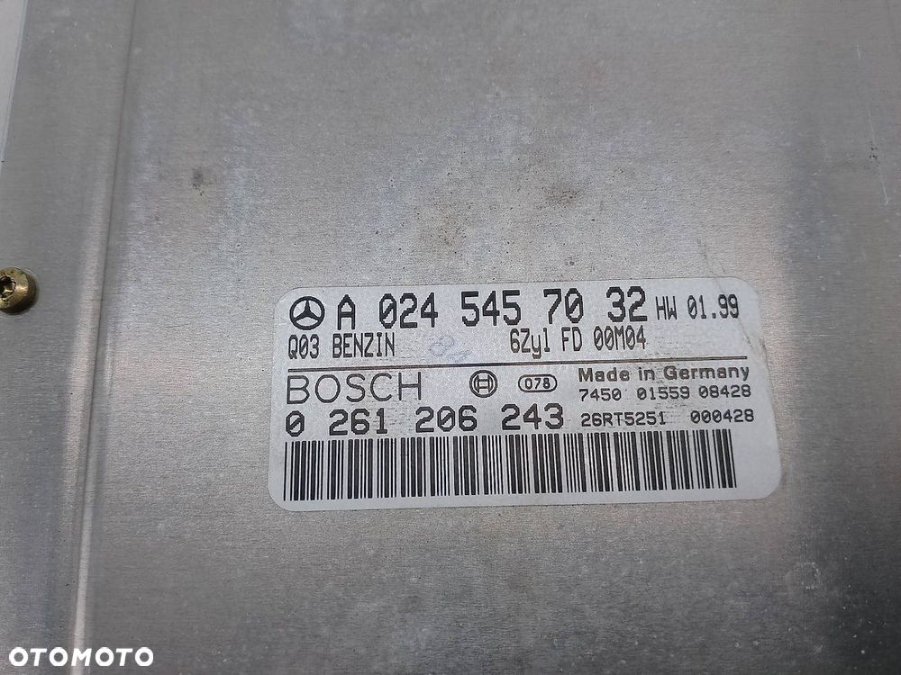 KOMPUTER, STEROWNIK MERCEDES-BENZ CLK W208 A0245457032 0261206243 3.2 V6 - 4