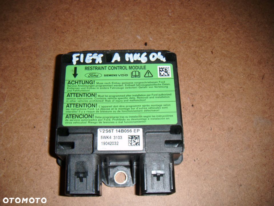 ford fiesta mk6  04r sensor airbag 2s6t14b056ep - 1
