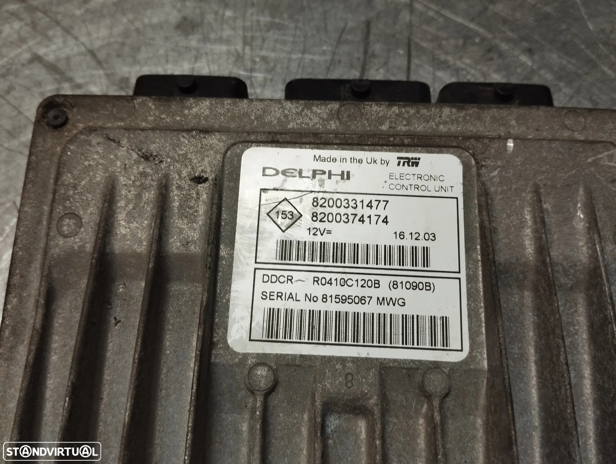 CENTRALINA DO MOTOR RENAULT CLIO II 1.5DCI 8200331477 8200469333 R0410B027D 8200412258 R0410B027C 8200374174 - 7
