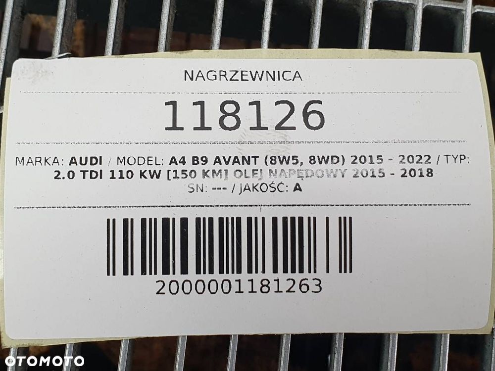 NAGRZEWNICA DMUCHAWA NAWIEWU AUDI A4 B9 TDI EUROPA - 9