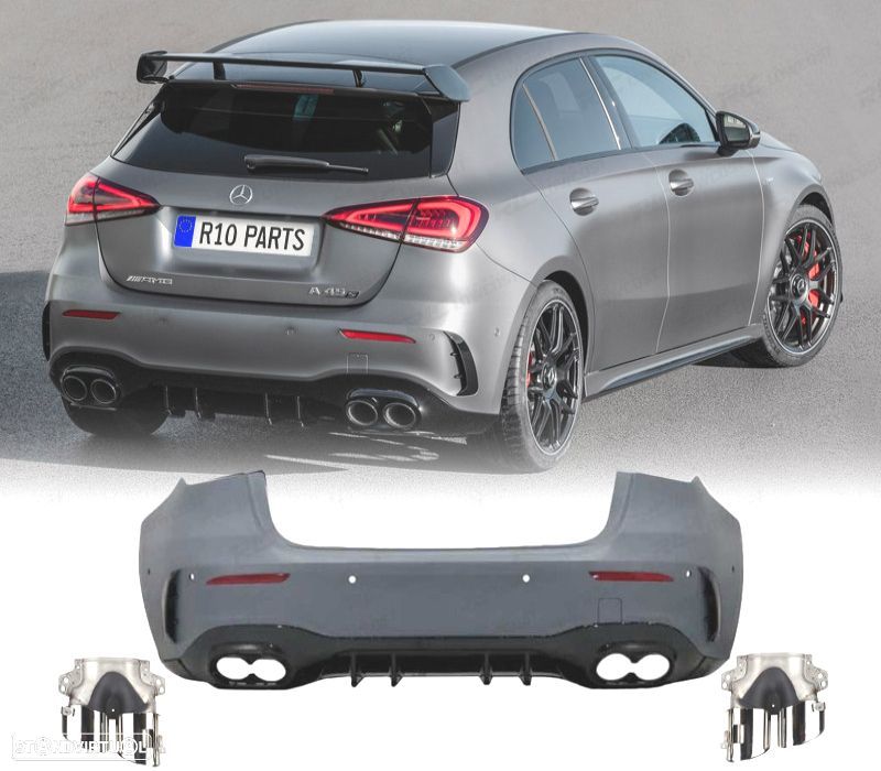 PARA-CHOQUES TRASEIRO MERCEDES W177 18- LOOK AMG A45 - 1