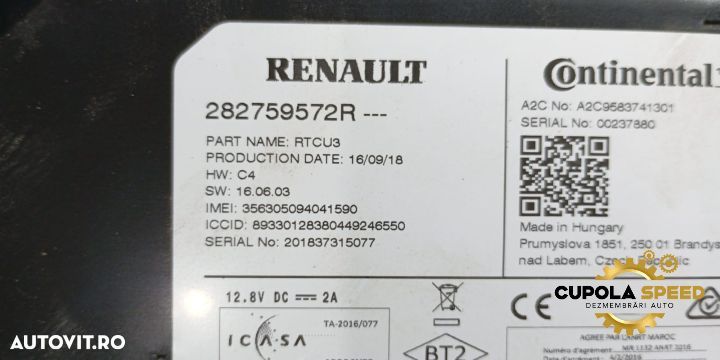 Modul multimedia 282759572R Renault Megane 4 [2016 - 2020] - 2