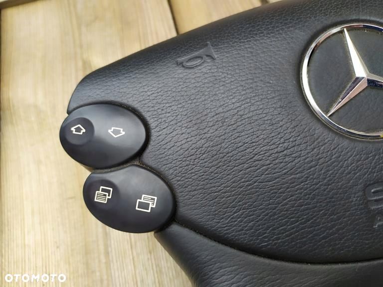 MERCEDES W209 CLK W211 LIFT W219 CLS PODUSZKA AIRBAG KIEROWNICY SKÓRZANA IGŁA - 4