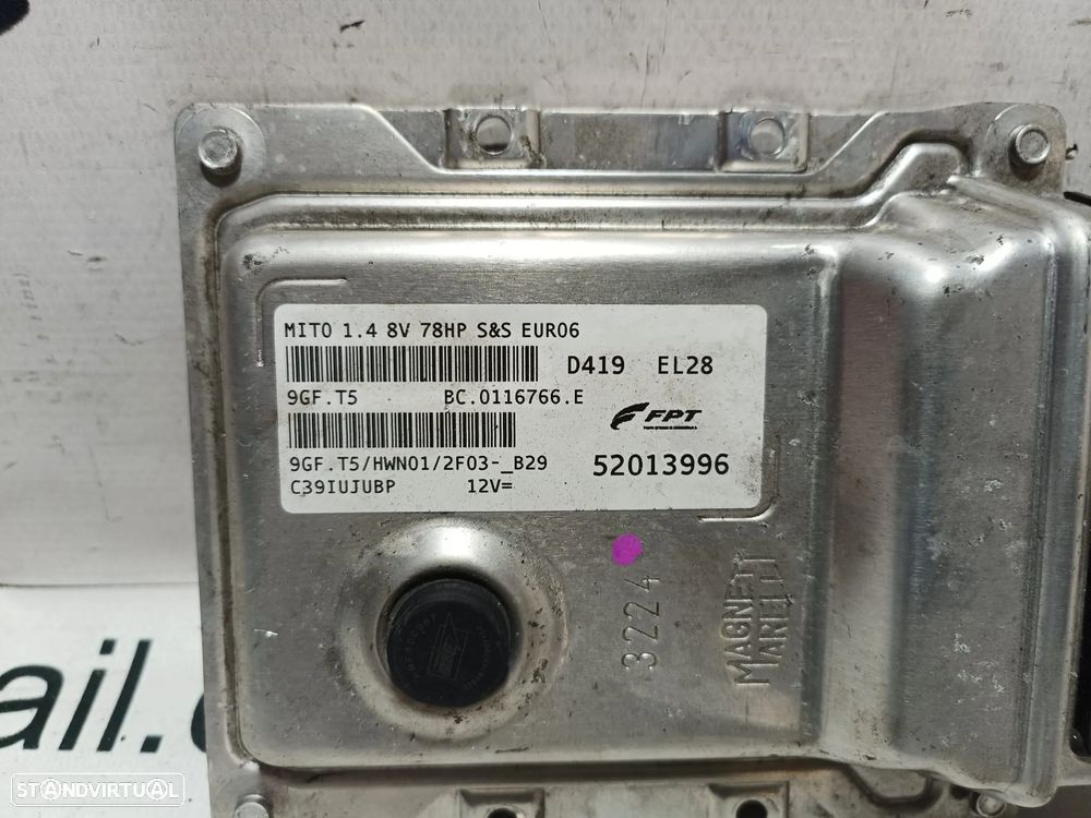 CENTRALINA ECU MOTOR MAGNETI MARELLI 9GF.T5 52013996 ALFA ROMEO MITO 955 1.4 8V 78CV 955 A1.000 - 1