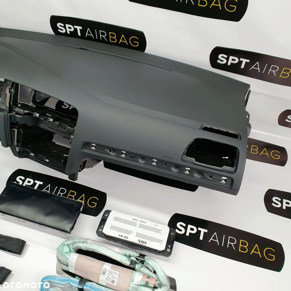 VW GOLF VII 7 DESKA ROZDZIELCZA KONSOLA KOKPIT PULPIT PODUSZKI AIRBAG AIR BAG PASY KIT SET - 3