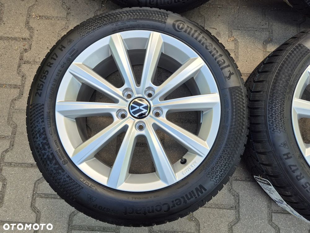 4x 7x17 ET38 5x112 Komplet kół oryginalnych zimowych VW 215/55r17 continental ts-870 seal inside - 2