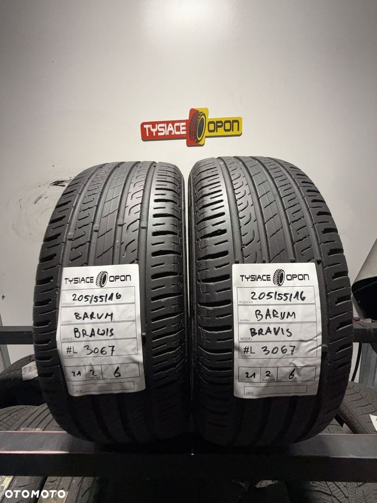 Opony letnie 205/55R16 Barum Bravuris 2szt #L3067 Komplet Używanych - 1