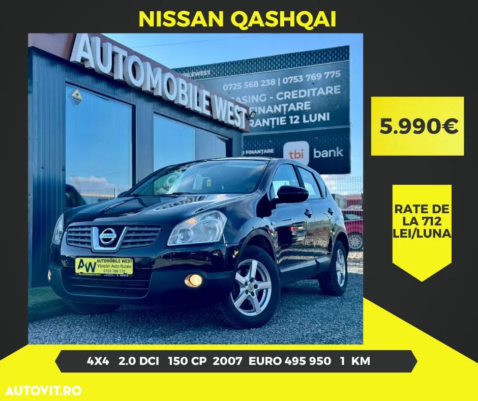 Nissan Qashqai 2.0 DCI 4 x 4 DPF Aut tekna