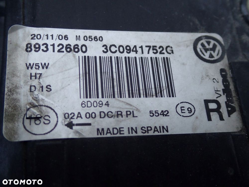 passat b6 lampa prawa przód bi-xenon 3c0941752k eu - 11