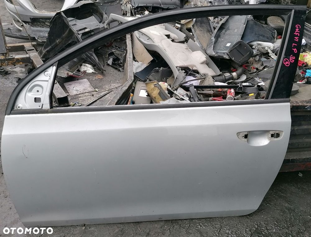 VW GOLF VI 08- HB 3D DRZWI LEWY PRZÓD PRZEDNIE GOŁE LA7W - 1