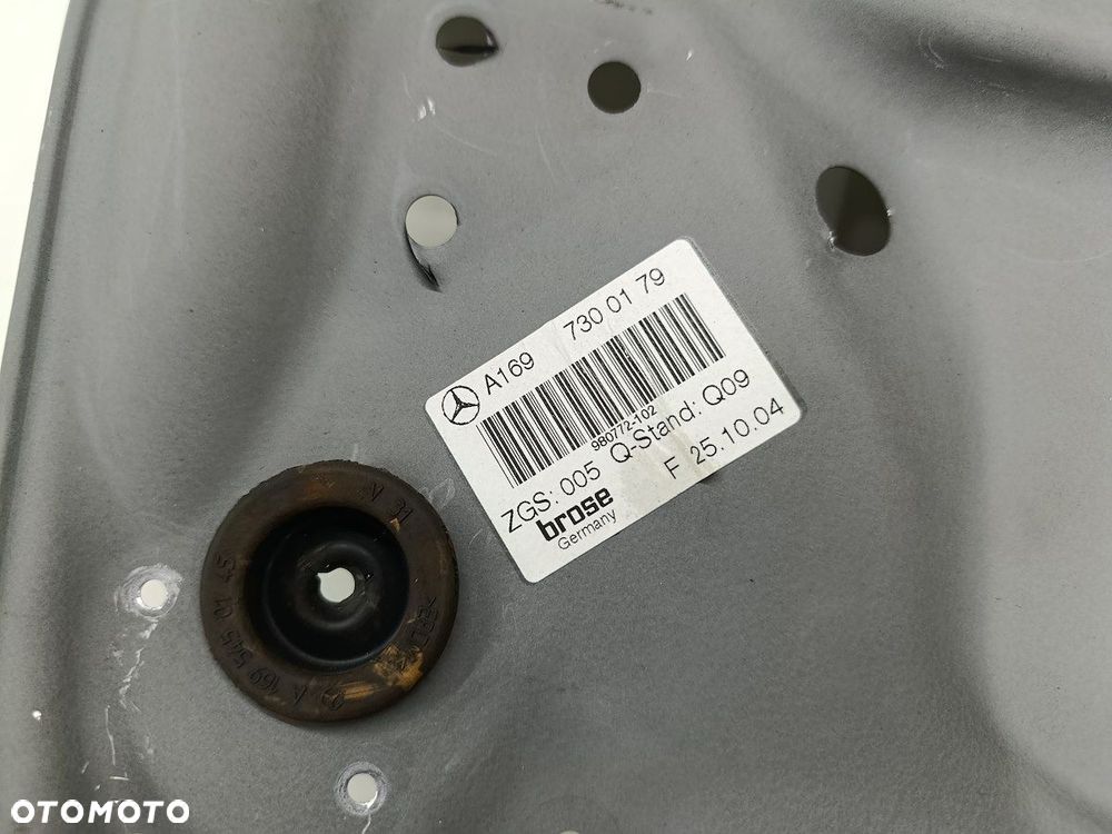 PODNOŚNIK SZYBY LEWY TYŁ  MERCEDES-BENZ KLASA A W169 A1697300179 BROSE - 4