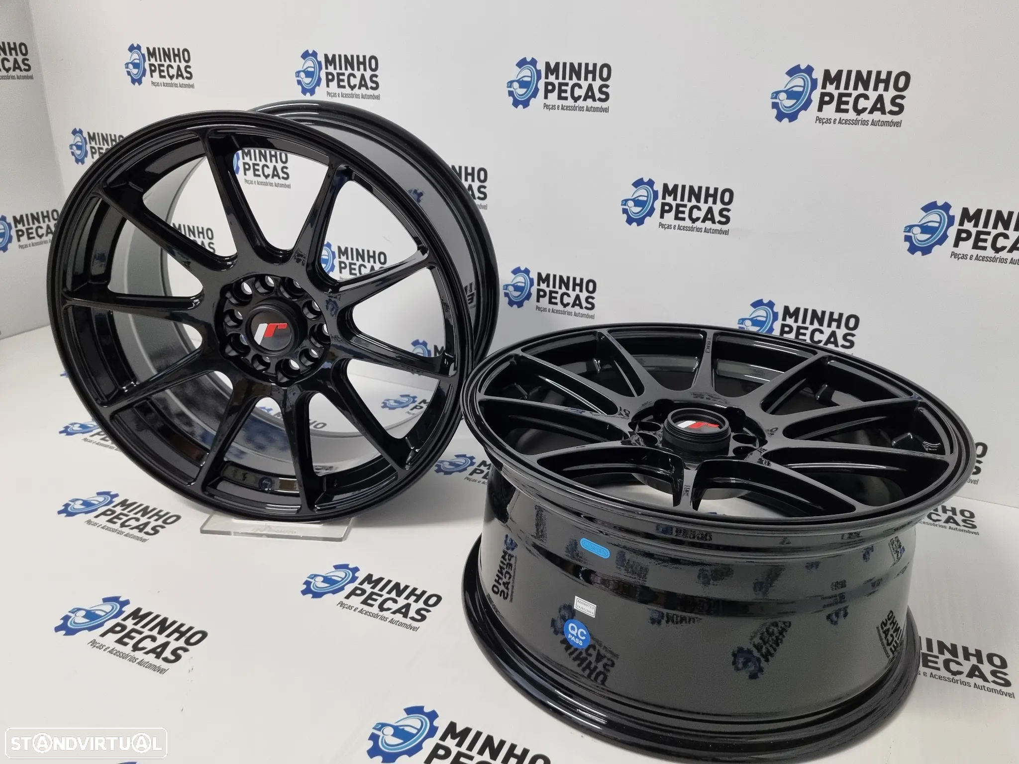 Jantes Japan Racing (JR11) em 17 Preto Brilho (5X100 | 5X108) - 5