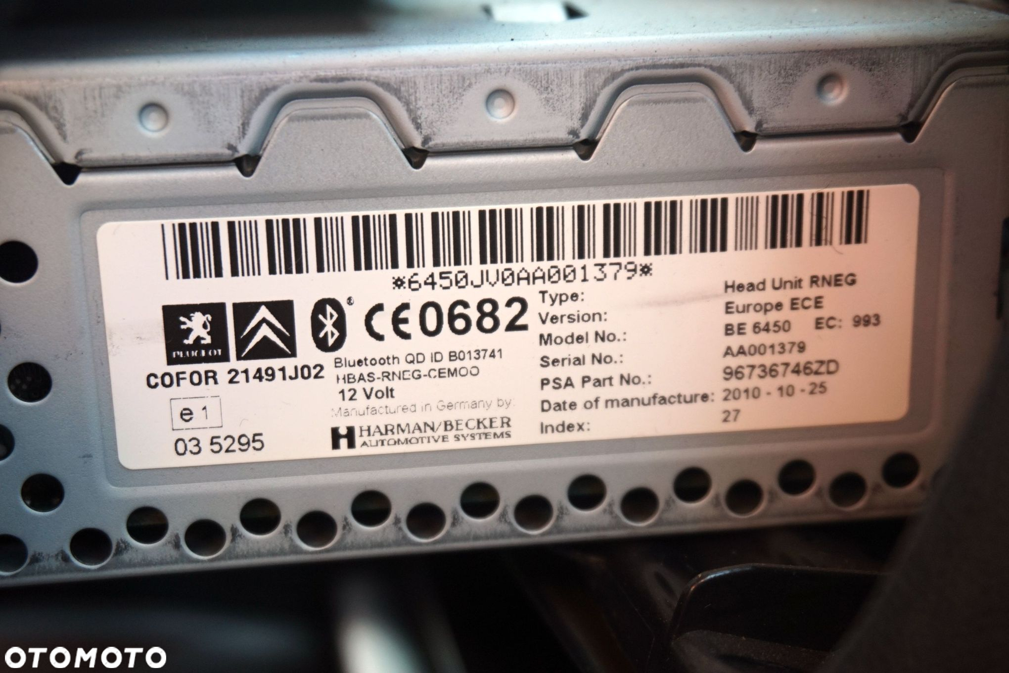 RADIO NAWIGACJA FABRYCZNA C5 III X7 96736746ZD 1617331780 CITROEN 2008-2017 - 2