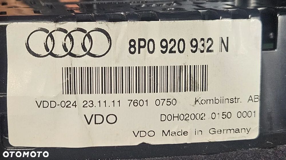 Licznik Audi A3 8P0 8P0920900L 8P0920932N - 3