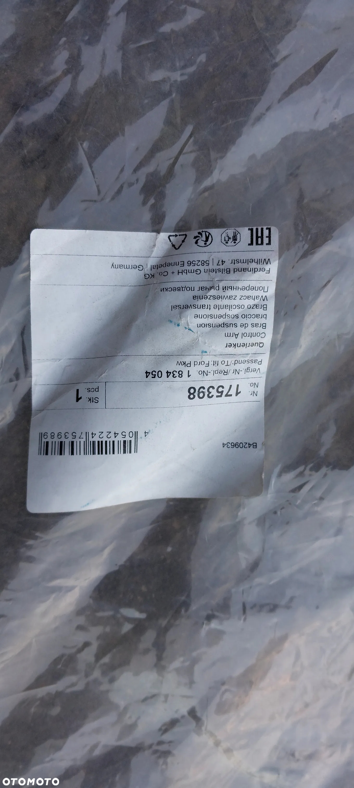 Febi Bilstein 175398 Wahacz, zawieszenie koła b-max transit b460 - 2