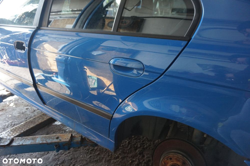 DRZWI TYLNE LEWE 5 E39 SEDAN 490  NIEBIESKI SANTORINI BMW 1995-2000 - 2