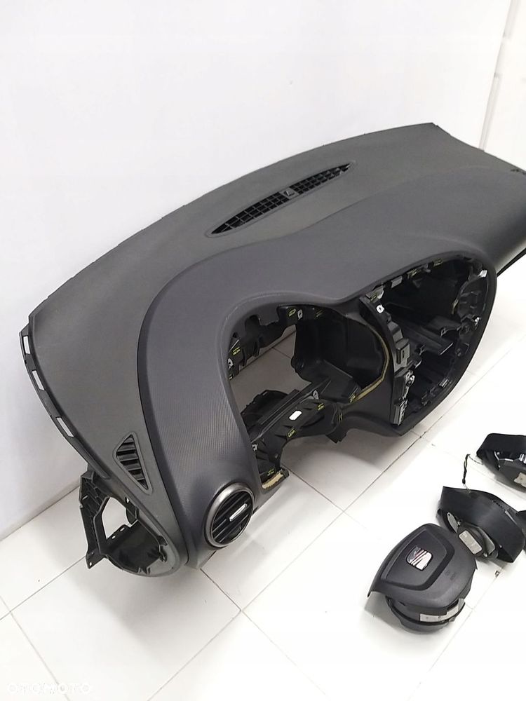 seat leon ii 2 lift 09-12r deska poduszki airbag 2x pasy europa oryginał - 3