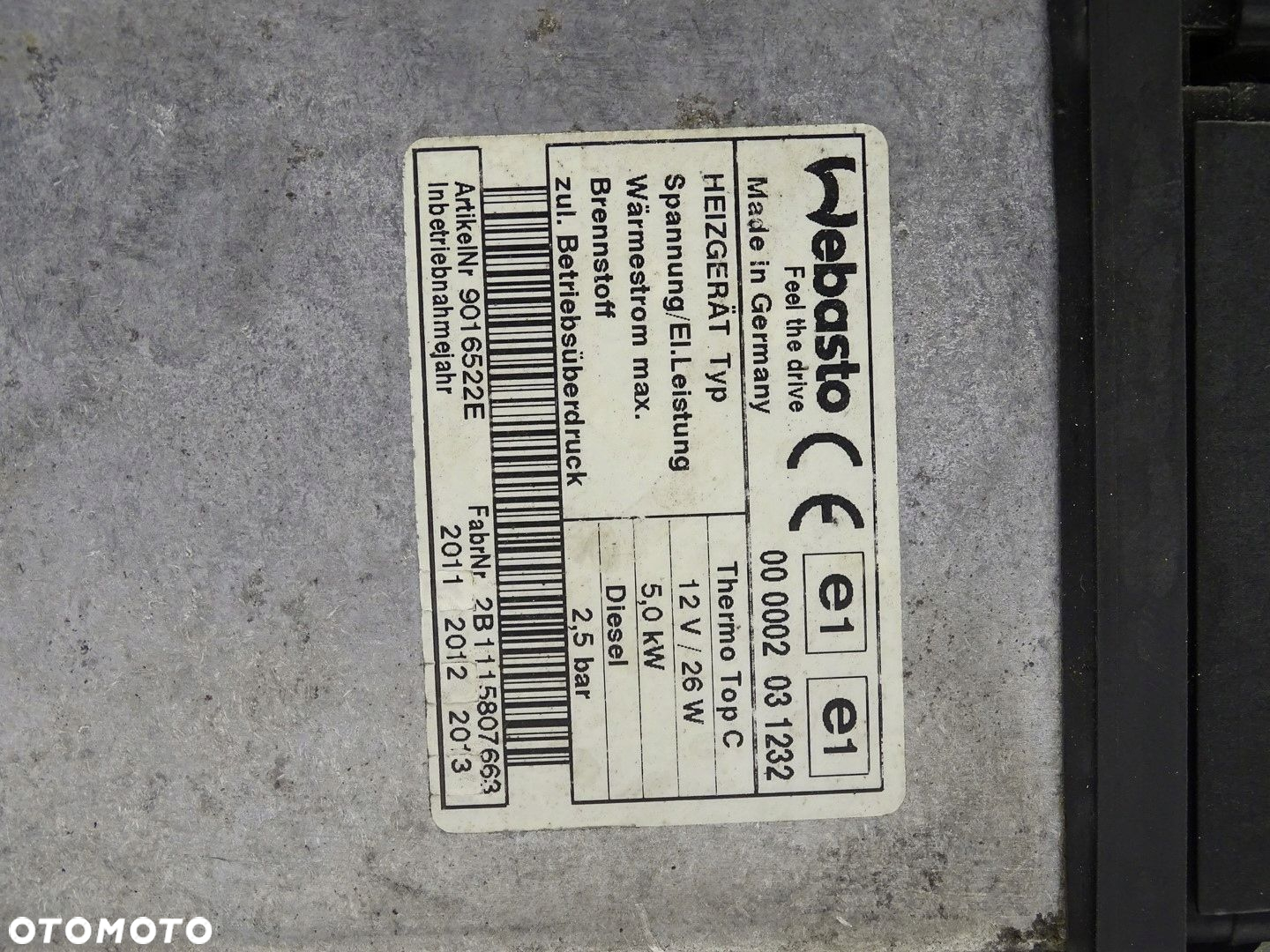 OGRZEWANIE POSTOJOWE WEBASTO AUDI Q7 4L LIFT 3.0 TDI 4L0815071G - 4