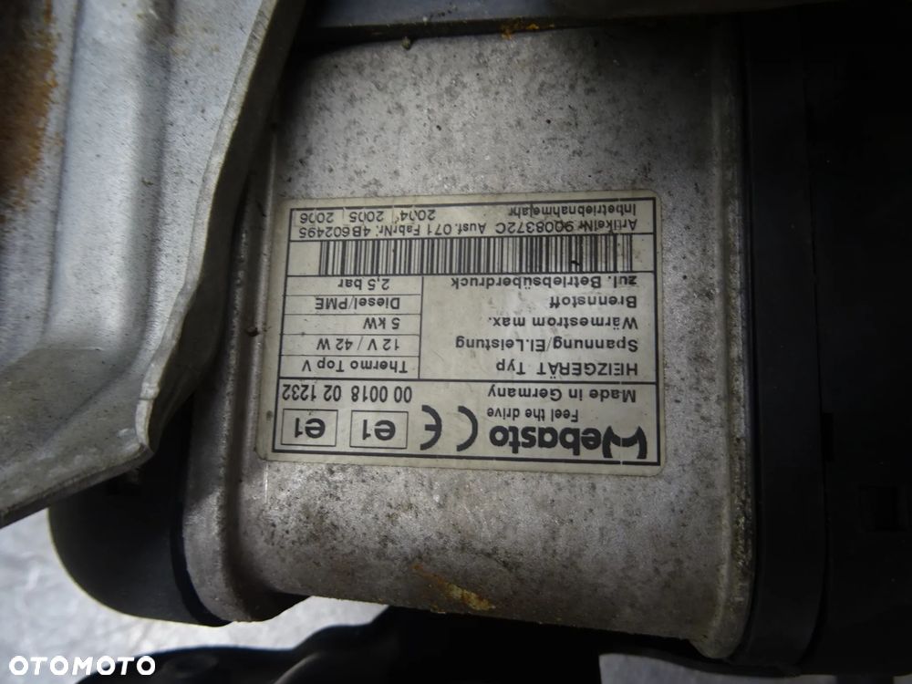 VW TOURAN I 03-05 1.9TDI LA7W WEBASTO ORZEWANIE POSTOJOWE 1K0815065R - 2