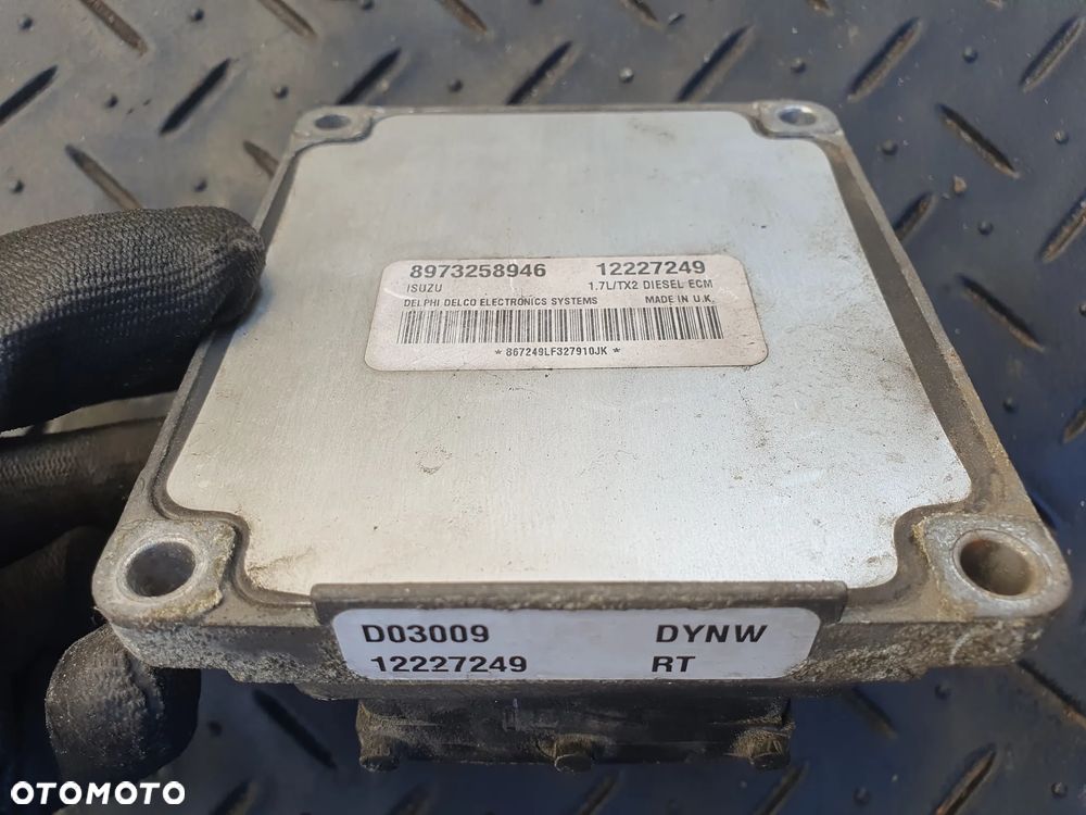OPEL CORSA C MERIVA A 1.7 DTI 75 KM KOMPUTER STEROWNIK SILNIKA 12227249 - 2