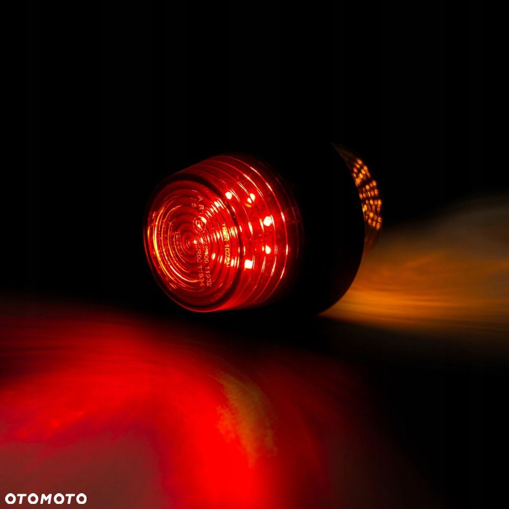 LAMPA OBRYSOWA LED KRÓTKA POMARAŃCZOWO - CZERWONA 12/24V - 2