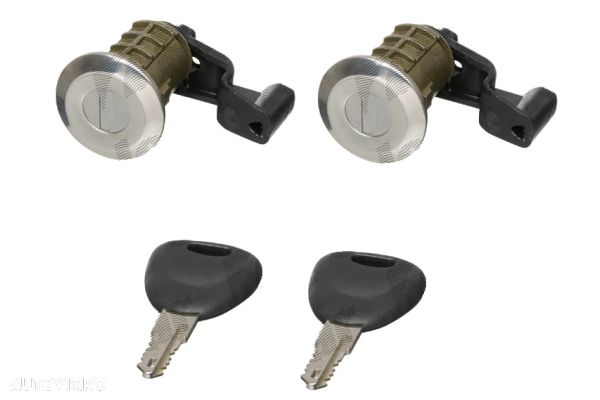 Set yale inchidere Renault Clio 2, Master 1998-2010, Scenic 1999-2003, Thalia/Symbol 1999-2008, Megane 1999-2002, cu 2 butuci blocare usa, stanga/dreapta, fata, - 1