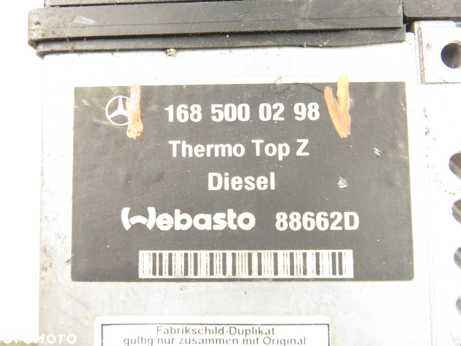 WEBASTO MERCEDES W168 DIESEL  1685000298 - 9