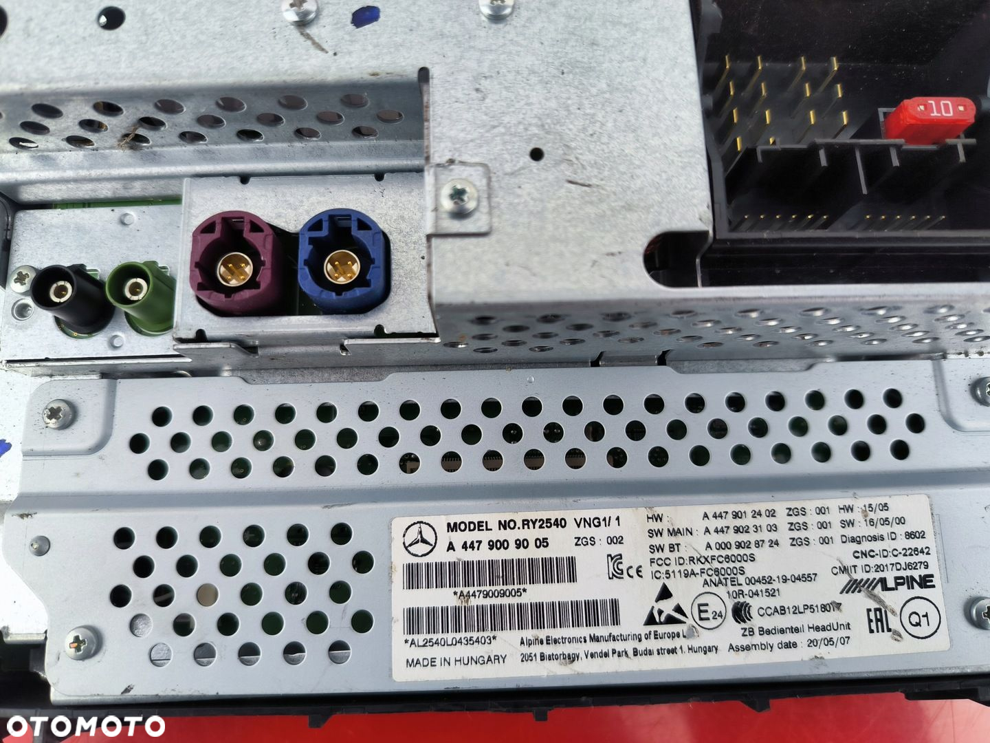 Mercedes-Benz VITO 447 V-Klasa EKRAN NAWIGACJA RADIO A4479009005 - 5