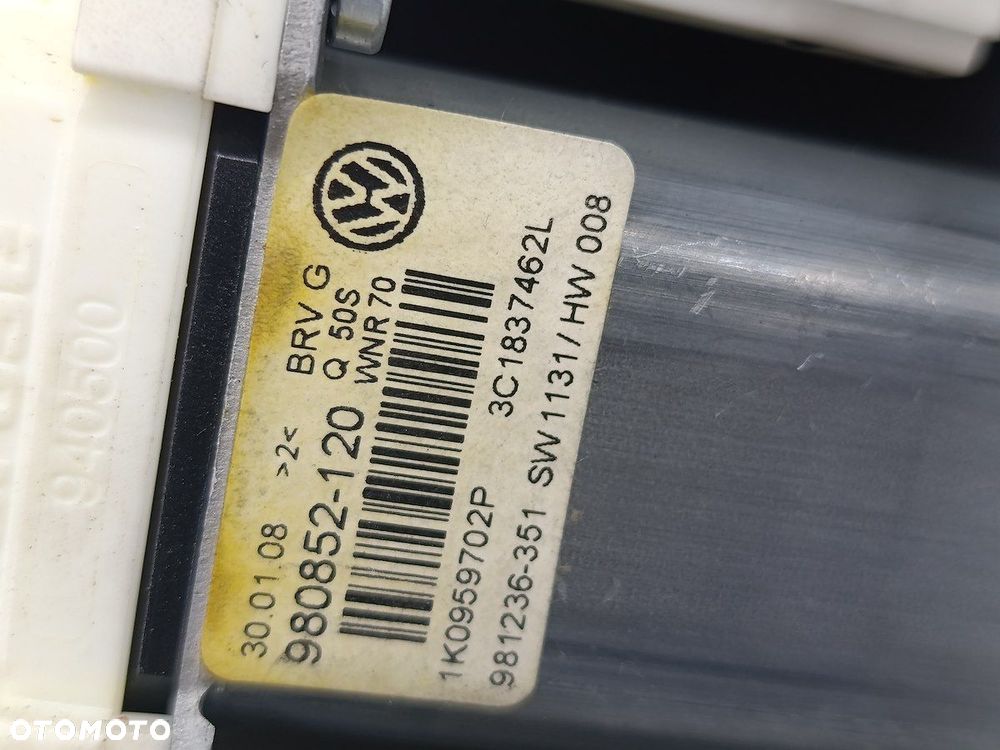 PODNOŚNIK SZYBY PRAWY PRZÓD VW PASSAT B6 3C1837756K  1K0959702P  969243-100 - 3