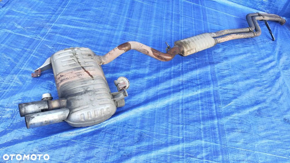 TŁUMIK KOŃCOWY ŚRODKOWY WYDECH KOMPLETNY 7533857 7534342 BMW E90 330i 3.0i N52 - 2