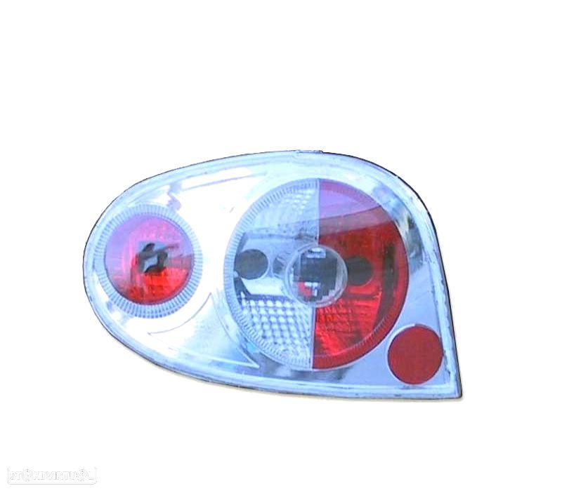 FAROLINS RENAULT MEGANE 99-02 LOOK LEXUS FUNDO CROMADO - 3